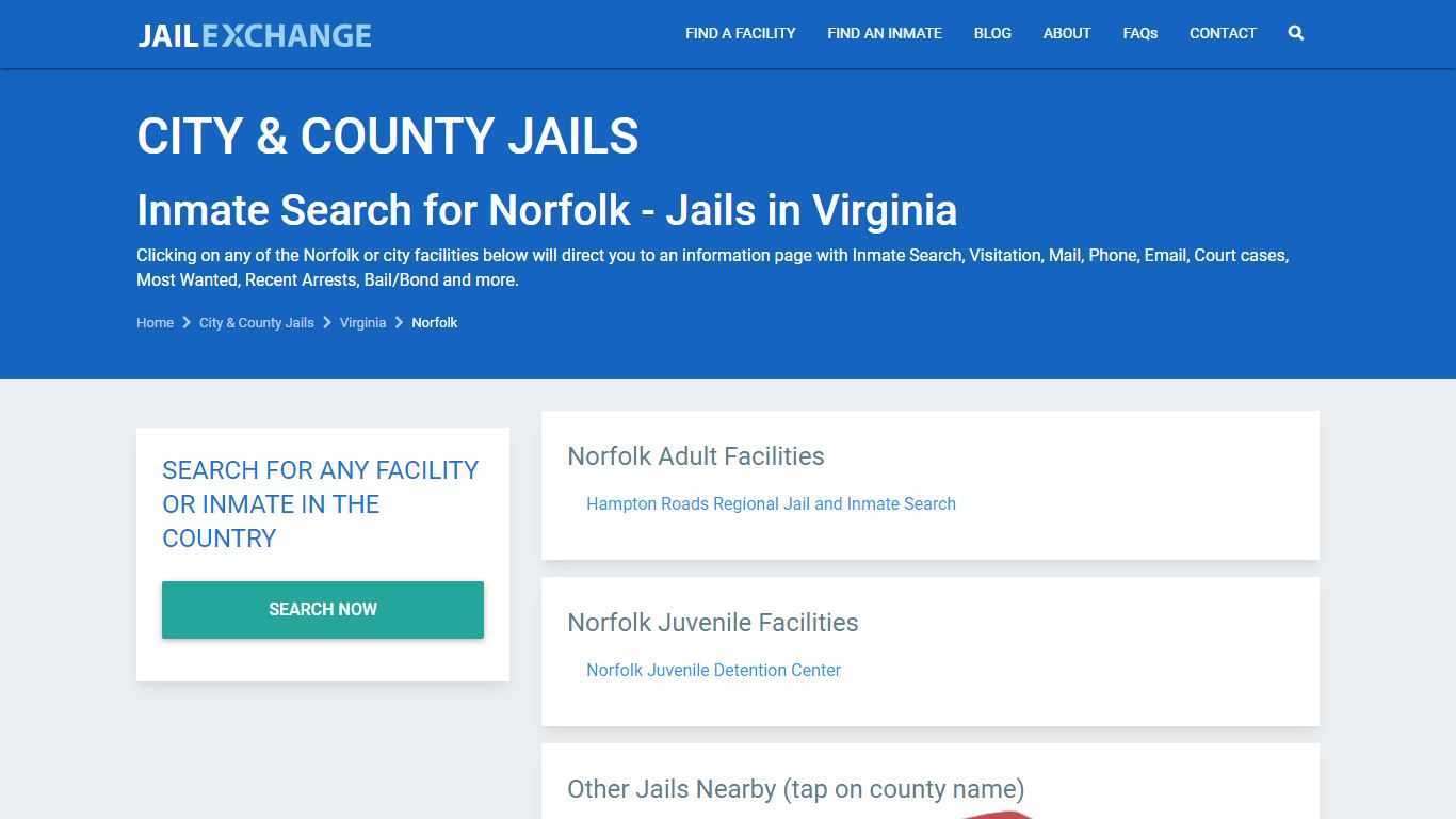Inmate Search for Norfolk | Jails in Virginia